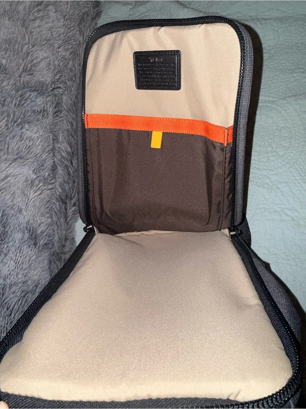 Tumi Gray and Black Men's Sling Belt Bag
